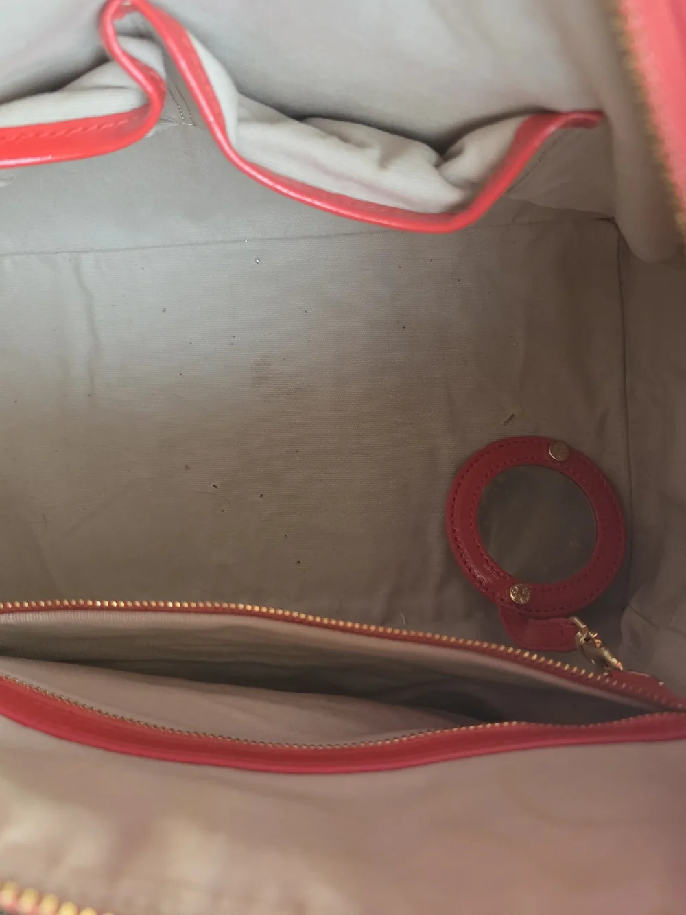 Tory Burch Poppy Red Leather Satchel